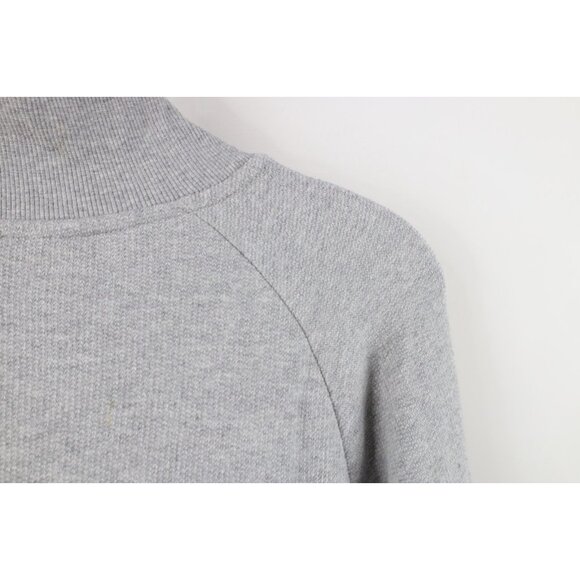 New Adidas Womens XL Spell Out Trefoil Striped Thermal Knit Half Zip Sweatshirt - Picture 12 of 16